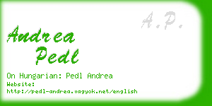 andrea pedl business card